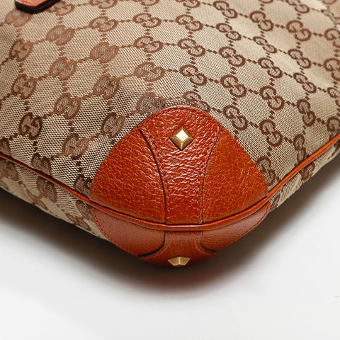 GUCCI New Jackie GG Canvas Shoulder Bag Brown WS13790
