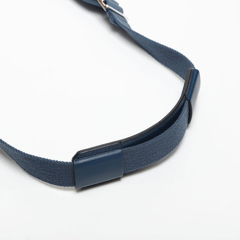 ロエベ LOEWE ミリタリー アナグラム レザー ショルダーバッグ ブルー WS13791