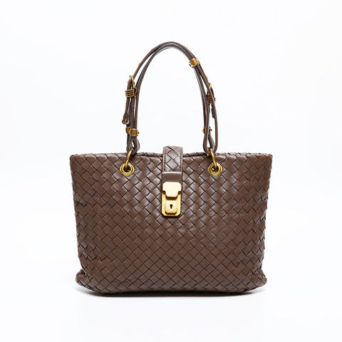 BOTTEGAVENETA INTRECCIATO Rome Mini Handbag Brown WS13792