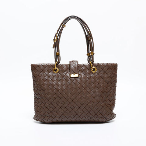 BOTTEGAVENETA INTRECCIATO Rome Mini Handbag Brown WS13792
