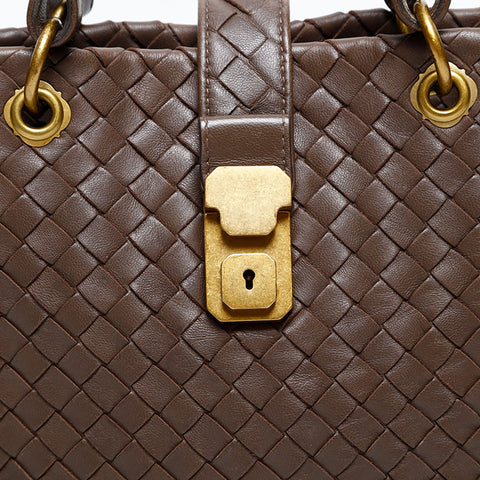 BOTTEGAVENETA INTRECCIATO Rome Mini Handbag Brown WS13792
