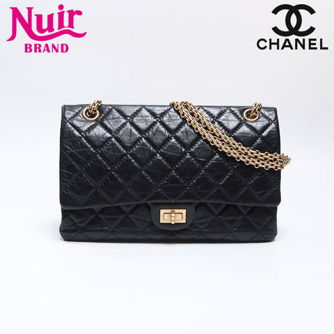 シャネル CHANEL 2.55 ダブルフラップ チェーン マトラッセ 27番台 2018-2019 ショルダーバッグ ブラック WS13794