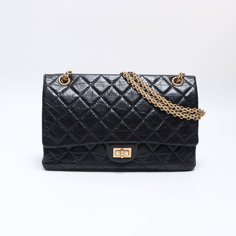 シャネル CHANEL 2.55 ダブルフラップ チェーン マトラッセ 27番台 2018-2019 ショルダーバッグ ブラック WS13794
