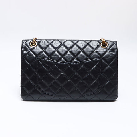 シャネル CHANEL 2.55 ダブルフラップ チェーン マトラッセ 27番台 2018-2019 ショルダーバッグ ブラック WS13794