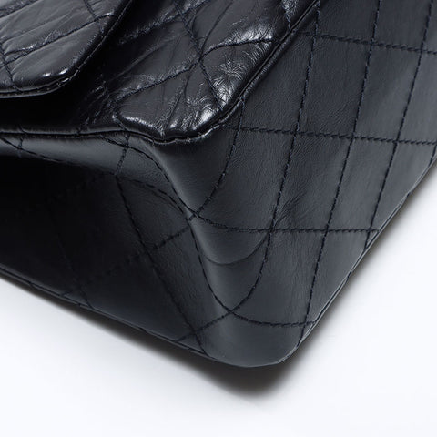 シャネル CHANEL 2.55 ダブルフラップ チェーン マトラッセ 27番台 2018-2019 ショルダーバッグ ブラック WS13794