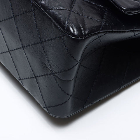 シャネル CHANEL 2.55 ダブルフラップ チェーン マトラッセ 27番台 2018-2019 ショルダーバッグ ブラック WS13794