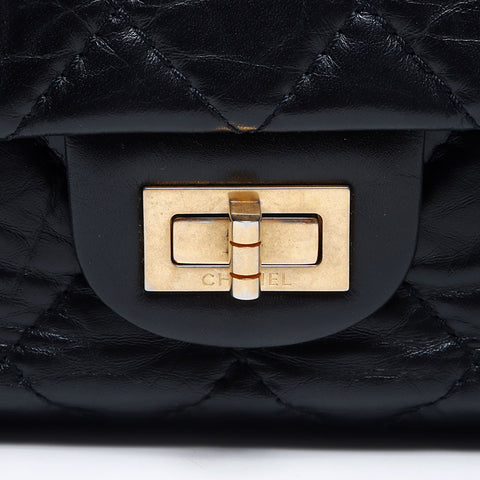シャネル CHANEL 2.55 ダブルフラップ チェーン マトラッセ 27番台 2018-2019 ショルダーバッグ ブラック WS13794