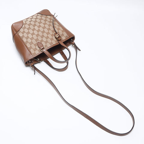 グッチ GUCCI GGキャンバス×レザー 2way ショルダーバッグ ブラウン WS13797