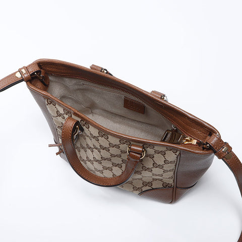 グッチ GUCCI GGキャンバス×レザー 2way ショルダーバッグ ブラウン WS13797