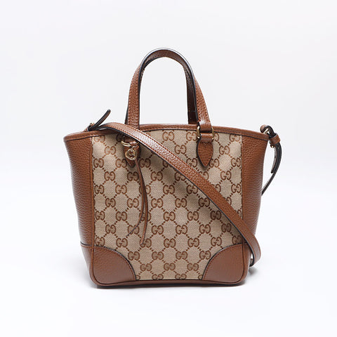 グッチ GUCCI GGキャンバス×レザー 2way ショルダーバッグ ブラウン WS13797