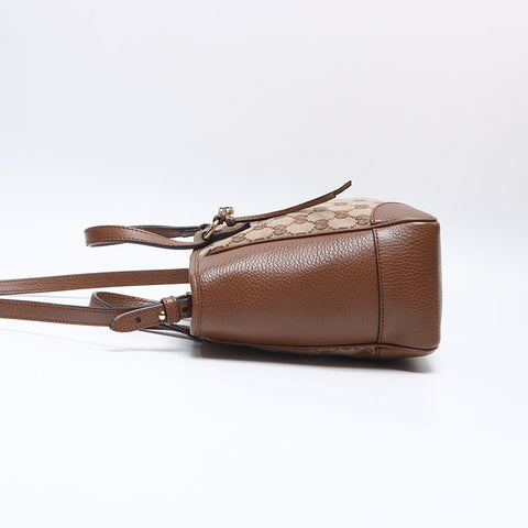 グッチ GUCCI GGキャンバス×レザー 2way ショルダーバッグ ブラウン WS13797