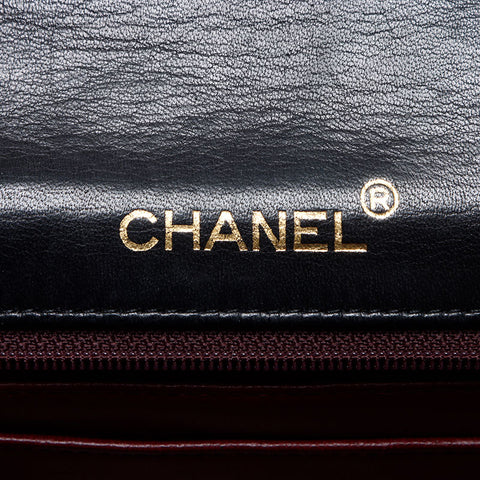 シャネル CHANEL 1番台 ラムスキン ミニマトラッセ チェーン 1985-1990s ショルダーバッグ ブラック WS13798