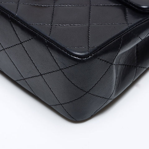 シャネル CHANEL 1番台 ラムスキン ミニマトラッセ チェーン 1985-1990s ショルダーバッグ ブラック WS13798