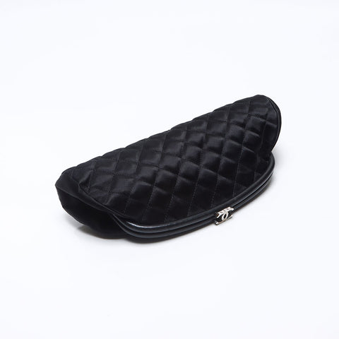 シャネル CHANEL 11番台 2007-2008 サテン クラッチバッグ ブラック WS13799