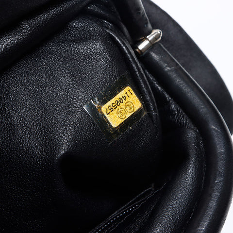 シャネル CHANEL 11番台 2007-2008 サテン クラッチバッグ ブラック WS13799
