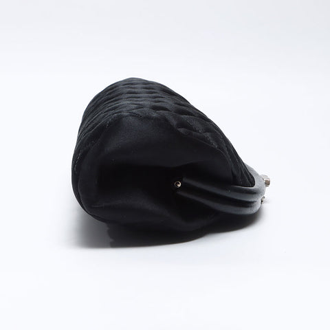 シャネル CHANEL 11番台 2007-2008 サテン クラッチバッグ ブラック WS13799