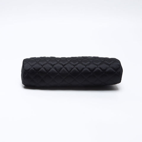 シャネル CHANEL 11番台 2007-2008 サテン クラッチバッグ ブラック WS13799