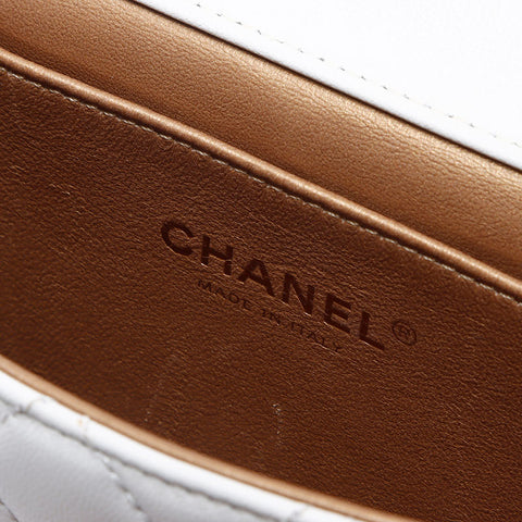 シャネル CHANEL パール チェーン ミニマトラッセ 29番台 2019-2020 ショルダーバッグ ホワイト WS13801