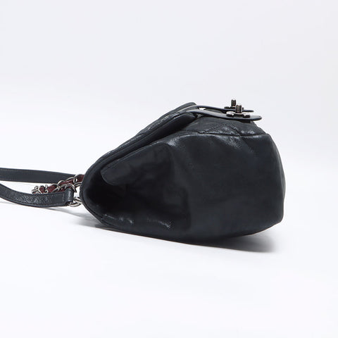 シャネル CHANEL 14番台 2way レザー ラメ メッセンジャーバッグ 2010-2011 ショルダーバッグ ブラック WS13802