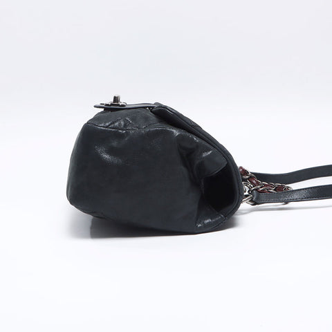 シャネル CHANEL 14番台 2way レザー ラメ メッセンジャーバッグ 2010-2011 ショルダーバッグ ブラック WS13802
