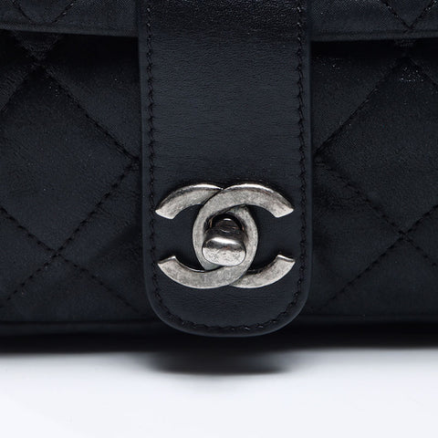シャネル CHANEL 14番台 2way レザー ラメ メッセンジャーバッグ 2010-2011 ショルダーバッグ ブラック WS13802