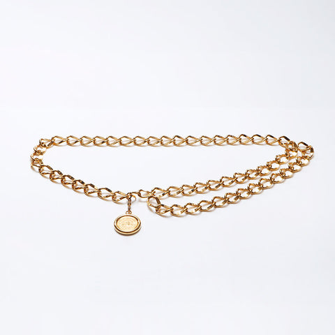 CHANEL Chain coin belt gold WS13803
