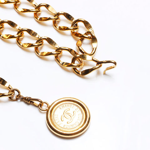 CHANEL Chain coin belt gold WS13803