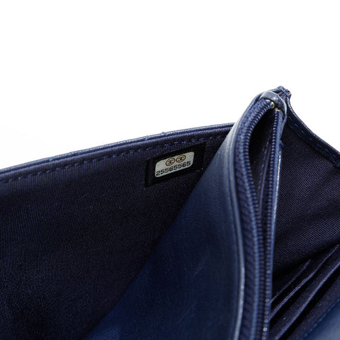 CHANEL 25th Series Half COCO Mark Chain Wallet 2017 Shoulder Bag Navy WS13804