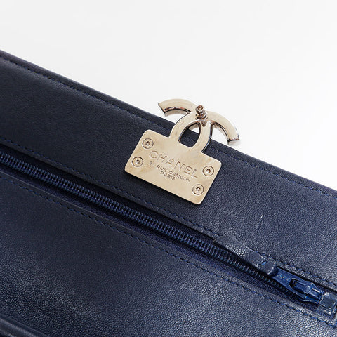 CHANEL 25th Series Half COCO Mark Chain Wallet 2017 Shoulder Bag Navy WS13804