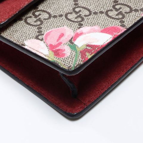 GUCCI Dionysus GG Blooms Super Mini Shoulder Bag Beige pink WS13807