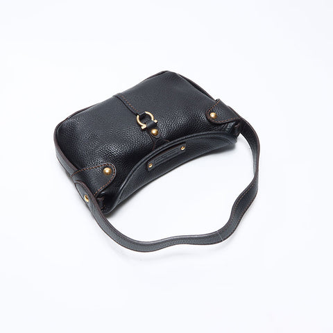 Salvatore Ferragamo Gancini one belt Shoulder Bag black WS13811