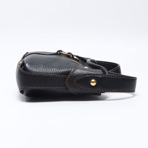 Salvatore Ferragamo Gancini one belt Shoulder Bag black WS13811