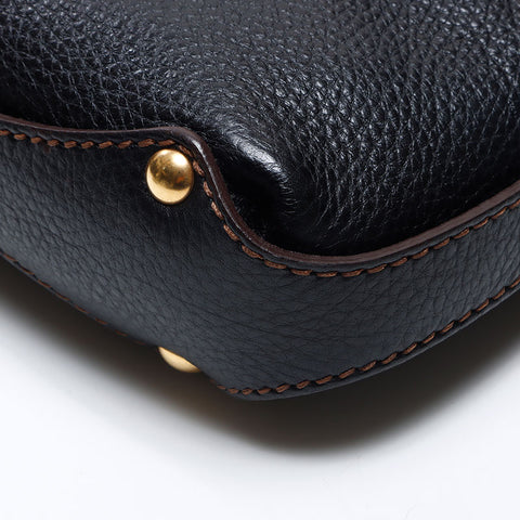 Salvatore Ferragamo Gancini one belt Shoulder Bag black WS13811