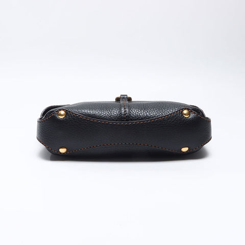 Salvatore Ferragamo Gancini one belt Shoulder Bag black WS13811