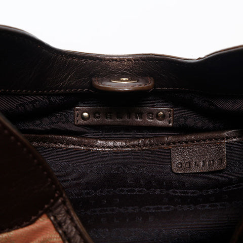 CELINE macadam canvas Shoulder Bag pink WS13812