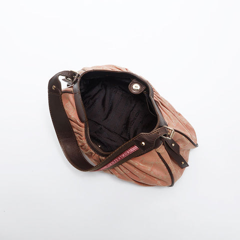 CELINE macadam canvas Shoulder Bag pink WS13812