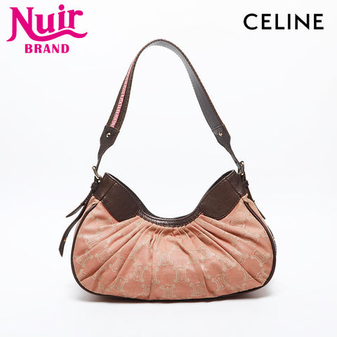 CELINE macadam canvas Shoulder Bag pink WS13812
