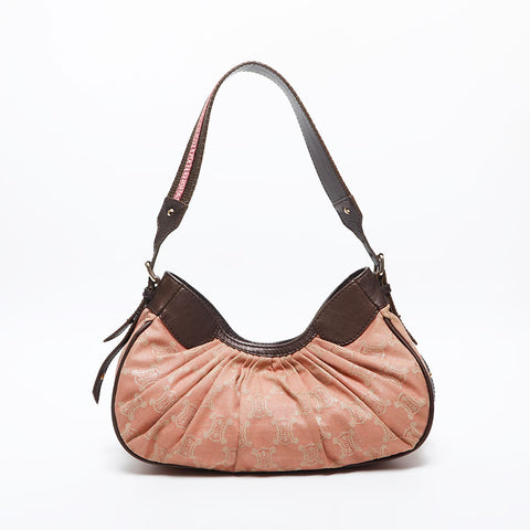 CELINE macadam canvas Shoulder Bag pink WS13812