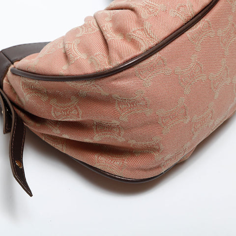 CELINE macadam canvas Shoulder Bag pink WS13812