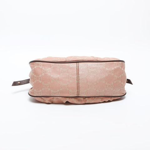 CELINE macadam canvas Shoulder Bag pink WS13812