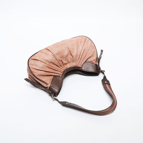 CELINE macadam canvas Shoulder Bag pink WS13812