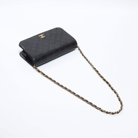 シャネル CHANEL フルフラップ マトラッセ チェーン プッシュロック 5番台 1999-2000 ショルダーバッグ ブラック WS13814