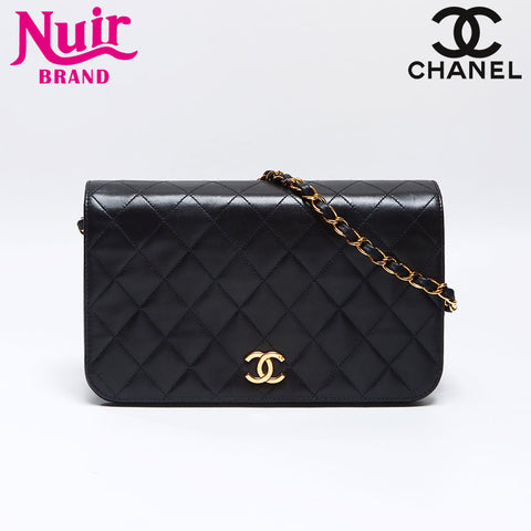 シャネル CHANEL フルフラップ マトラッセ チェーン プッシュロック 5番台 1999-2000 ショルダーバッグ ブラック WS13814