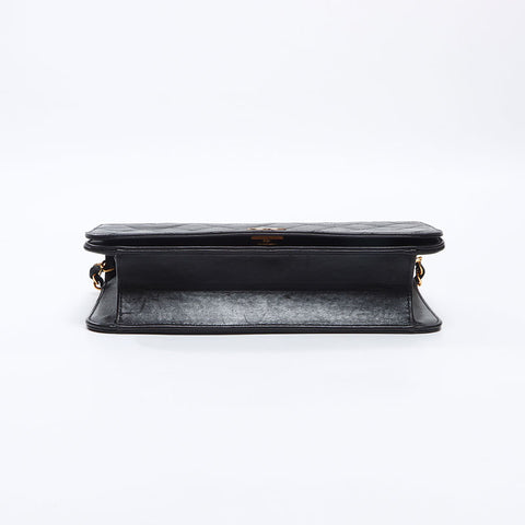 シャネル CHANEL フルフラップ マトラッセ チェーン プッシュロック 5番台 1999-2000 ショルダーバッグ ブラック WS13814