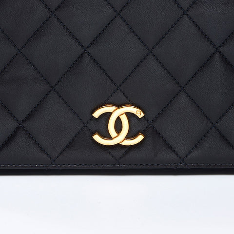 シャネル CHANEL フルフラップ マトラッセ チェーン プッシュロック 5番台 1999-2000 ショルダーバッグ ブラック WS13814