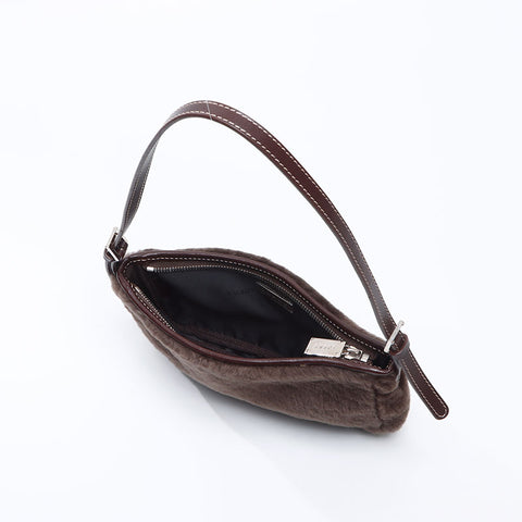 ロエベ LOEWE シープファー ショルダーバッグ ブラウン WS13820