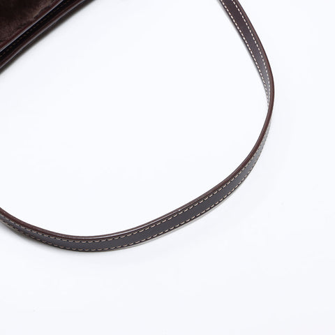 ロエベ LOEWE シープファー ショルダーバッグ ブラウン WS13820