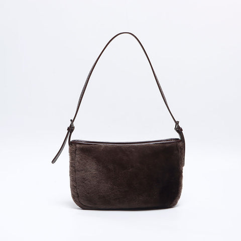 ロエベ LOEWE シープファー ショルダーバッグ ブラウン WS13820
