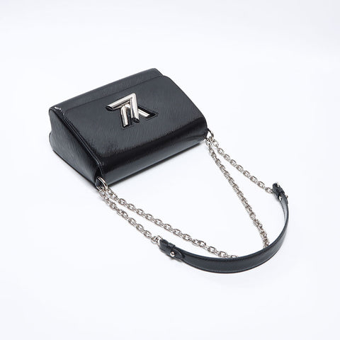 ルイ・ヴィトン LOUIS VUITTON パテントレザー ツイストMM チェーン 2015年 エピ ショルダーバッグ ブラック WS13823