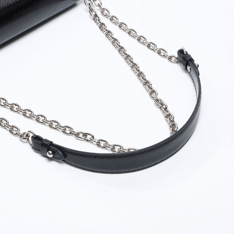 ルイ・ヴィトン LOUIS VUITTON パテントレザー ツイストMM チェーン 2015年 エピ ショルダーバッグ ブラック WS13823
